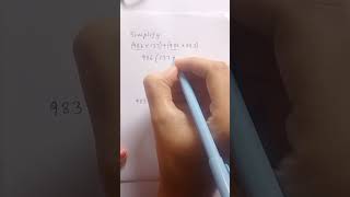 Simplify #maths #shorts #youtubeshorts #aptitude