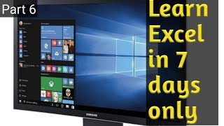 Excel Tutorial For Beginners #6 Learn Excel - Learn Microsoft Excel (Urdu/Hindi)
