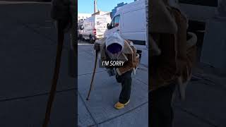 Homeless Man Unleashes Anger On Stranger 😳