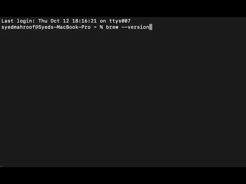 how to display the version of Homebrew