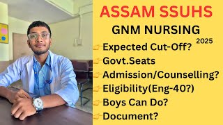 SSUHS GNM Nursing Expected Cut Off 2025,Safe Score and Seat Capacity ✅ | GNM ADMISSION 2025| #ssuhs