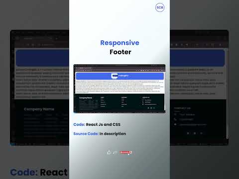 Responsive Footer Using React Js | SuperCodingBits #code #coding #reactfrontend #reactjs
