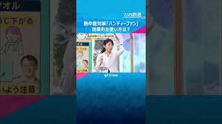 「ハンディーファン」効果的な使い方　ぬれタオルと使うとマイナス6.6℃　扇風機のみは温度変化なし　#shorts #読売テレビニュース