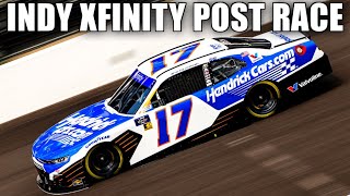 INDY XFINITY POST RACE - Chaotic Ending, Quest for 100, Hill's Blatant Hook!!!