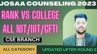 Josaa counselling 2023 Updated cutoff rank | Expected cutoff upto round 6 #josaa2023 #counselling