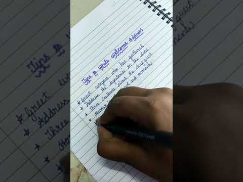 Tips to write welcome Address|how to write welcome Address #shorts