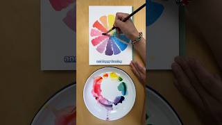 Let’s create a color wheel together 🎨 Stay tuned for  Youtube lesson on Color Theory ✨ #watercolor