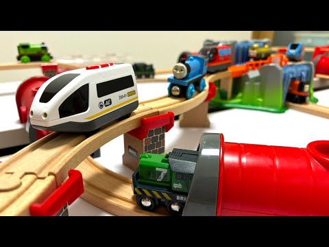 Brio & Thomas the Wooden Train ☆ 2 big bridges, 8 tunnels & water tunnel