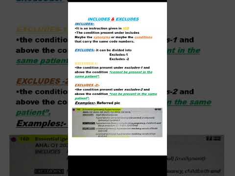 Includes And Excludes in ICD GUIDELINES |CPC MEDICAL CODING||AAPC|.