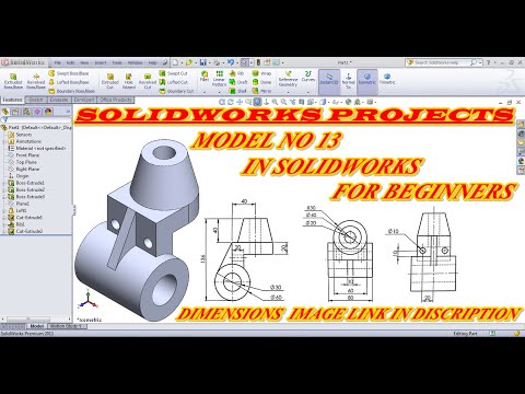 MODEL 13 IN SOLIDWORKS FOR BEGINNERS/HOW TO MAKE A 3D MODEL IN SOLIDWORKS