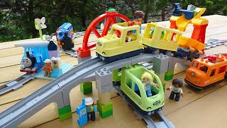 LEGO DUPLO Town Sound Train☆Explore the railway course with bridges and tunnels