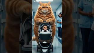 Love of a Big Cat and a Human Kids #shorts #aistory #foryou