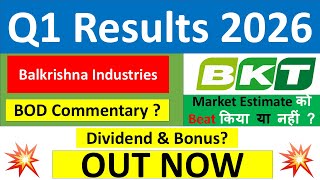 BALKRISHNA INDUSTRIES Q1 results 2026 | BALKRISHNA results today | BALKRISHNA INDUSTRIES Share News