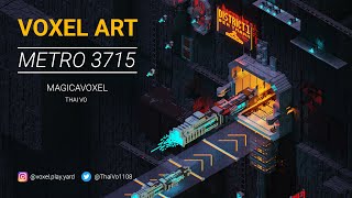 Voxel Art - Metro 3715 - Magicavoxel Timelapse