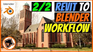 BLENDER: church RENDERING | Revit to Blender 2/2