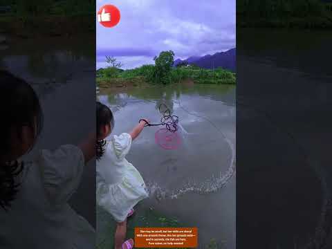 Little Hands, Big Catch — Perfect Net Cast by a Pro Kid 🎣👧