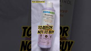 Honest review of mamaearth Rosemary Hair growth Oil #review #productreview #myntra #mamaearth#shorts