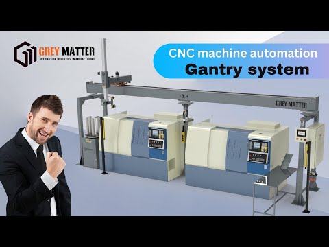 CNC machine automation with gantry loader / CNC auto loader - gantry - #cnc #robot #automation