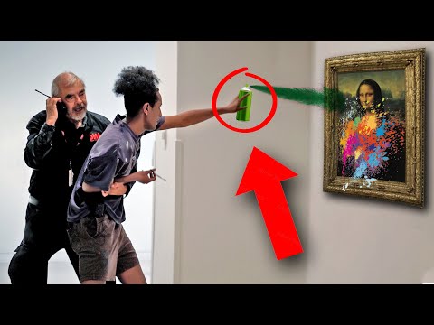 Destroying Museum Art Prank