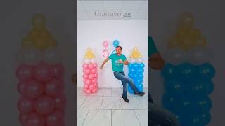 BABY SHOWER 👶 Balloon decoration ideas 🤩 birthday decoration ideas at home #cartoon  #balloon