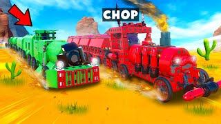 TRAILMAKERS CHOP AND FROSTY COMPETE WITH THE LONGEST TRAIN