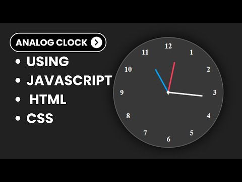 Create analog clock using html css and javascript in Hindi - become future star