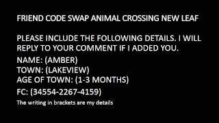 FRIEND CODE SWAP ANIMAL CROSSING NEW LEAF