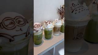 POV you order custom 3D latte art in Tokyo Japan #cafe #japantravel #japanfood #matcha