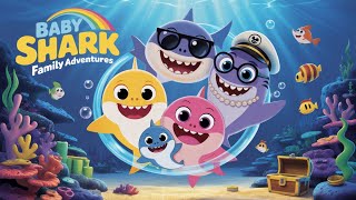 🌊 Baby Shark Family Adventures | Cute Underwater Journey for Kids | Fun Learning Song 🦈🎶 | GFXJM