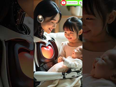 Robot Mom’s Shining Heart A Baby’s Pure Smile ❤️🤖❤️ #tech #technology #future #meibot #fyp #robot