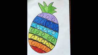 Welcome to Deep Art Hub. Let's learn how to draw pop it Pineapple. let's draw 🤩🥰 #drawing #deepart