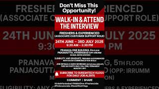 Tech Mahindra Walk-In Drive from 24th June to 3rd July in Hyderabad!#jobs #techmahindrahiring
