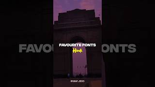 My top favourite hindi fonts | #fonts #hindi #typography #minar #kashi #shorts #fontlovers #ytshorts