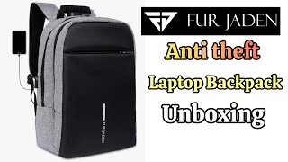 FUR JADEN Anti Theft Number Lock Travel Backpack Bag | Laptop Bag | Unboxing