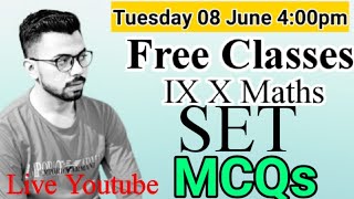 Chapter  01 Sets MCQs Remaining Part