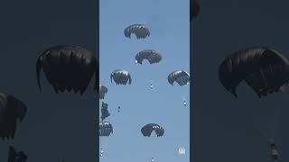 Humanitarian aid air dropped to Gaza Strip