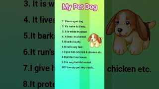 10 Best lines an my pet dog /writing about my pet dog/10 lines essay on my pet dog.