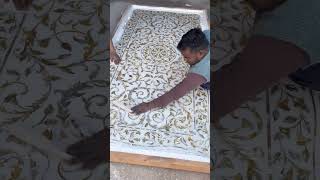 Beautiful Marble Inlay Flooring Connect with team @shahimarbleinlay at 91-72300-23623 #marbleinlay