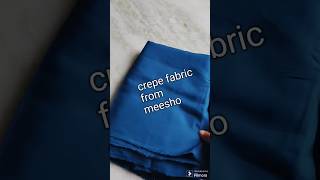Blue crepe fabric review from meesho haul | cloth material