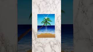 “Ray of Paradise” easy painting idea for beginners #paintingtutorial #art #seascape #acrylicscenery