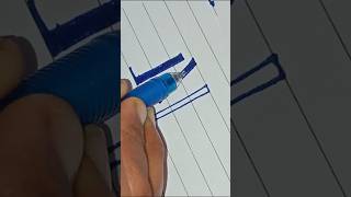 Creative 3D shadow lettering N #3dshadow #calligraphy #shortvideo