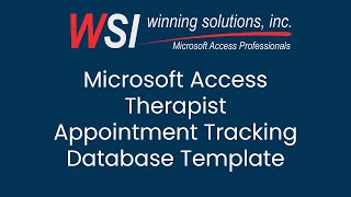Microsoft Access Therapist Appointment Tracking Database Template