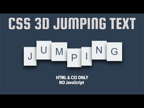 CSS 3D Jumping Text Animation - HTML and CSS Only