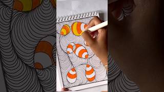Easy Zentangle art #artshorts #arttutorial #relaxingart #stressrelief #zendoodle #zenart #doodleart