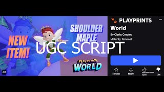 Roblox PLAYPRINTS World free UGC script [Roblox Exploiting]