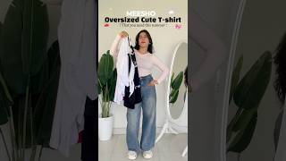 Meesho Oversized Cute T-shirt Haul 😱#shortsviral #meeshofinds #shorts #tshirt #meesho #fyp #shorts