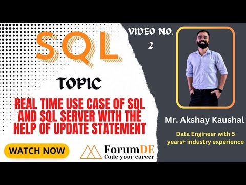 Real-Time Use Case of SQL and SQL Server with the UPDATE Statement by Akshay Kaushal. #sql #career