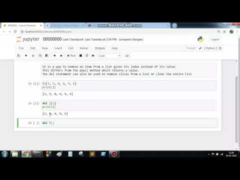 Python 034: The del statement