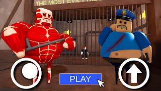 THIS is TITANS in BARRY'S PRISON RUN! (Obby) ALL BOSSES BATTLES - #Roblox #ScaryObby