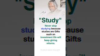 🔥Never Stop Studying📚✏ 😱 / APJ Abdul Kalam Quotes #kalam #shorts